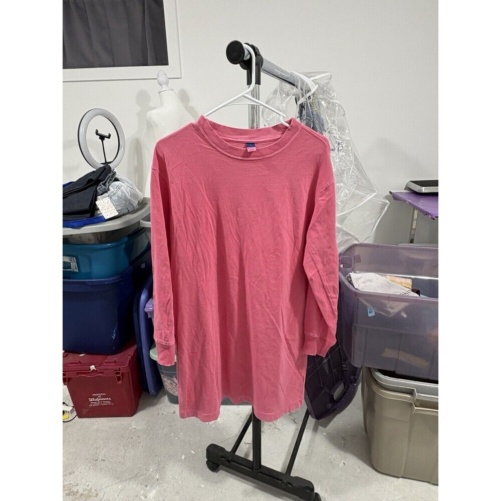 Old Navy Pink Tee-shirt Dress Long sleeves XS New W Tags